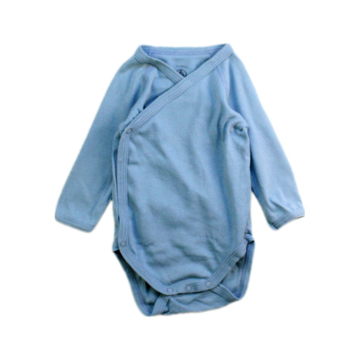 A Blue Long Sleeve Bodysuits from Petit Bateau in size 0-3M for boy. (Front View)