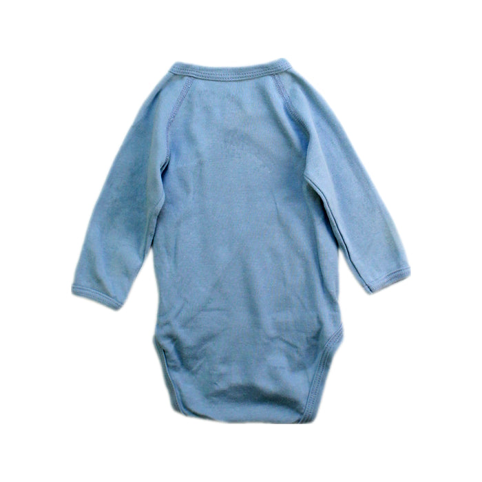 A Blue Long Sleeve Bodysuits from Petit Bateau in size 0-3M for boy. (Back View)