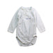 A White Long Sleeve Bodysuits from Petit Bateau in size 0-3M for boy. (Front View)
