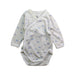 A White Long Sleeve Bodysuits from Petit Bateau in size Newborn for boy. (Front View)