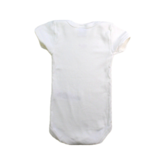 A White Short Sleeve Bodysuits from Petit Bateau in size 3-6M for neutral. (Back View)