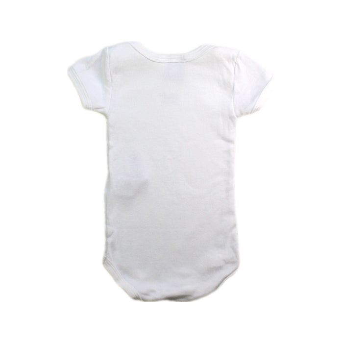 A White Short Sleeve Bodysuits from Petit Bateau in size 3-6M for neutral. (Back View)