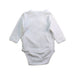 A White Long Sleeve Bodysuits from Jacadi in size 0-3M for girl. (Back View)