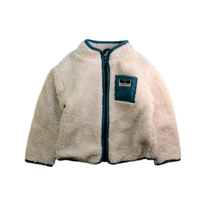 A Beige Puffer/Quilted Jackets from Cyrillus in size 3T for boy. (Front View)