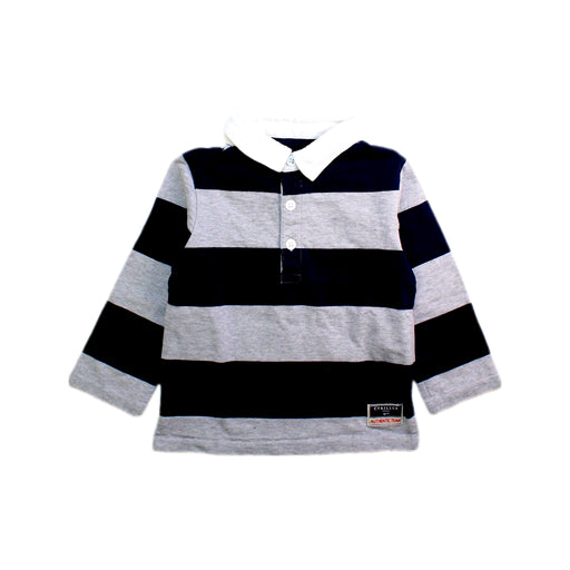 A Grey Long Sleeve Polos from Cyrillus in size 18-24M for boy. (Front View)