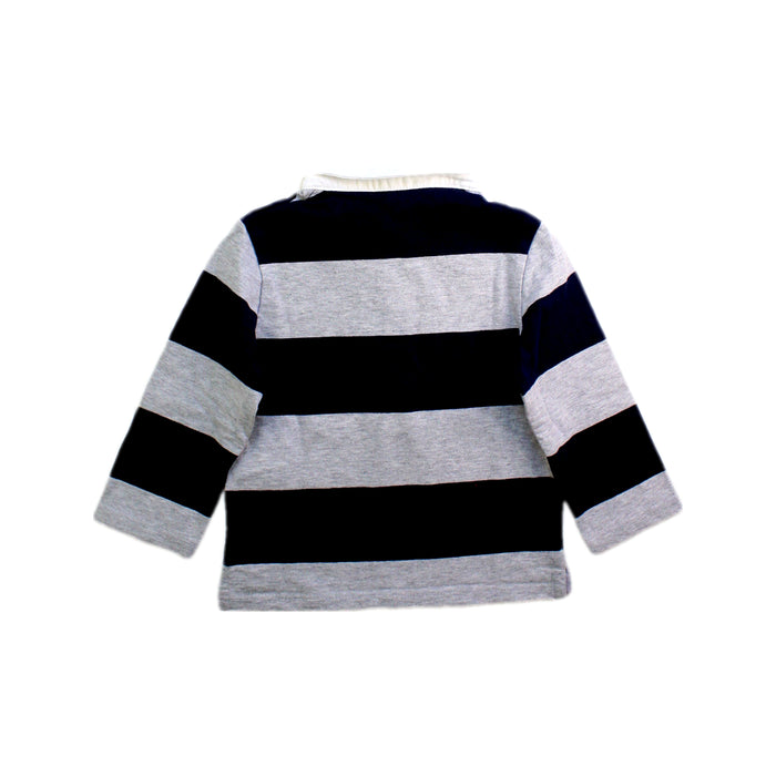 A Grey Long Sleeve Polos from Cyrillus in size 18-24M for boy. (Back View)