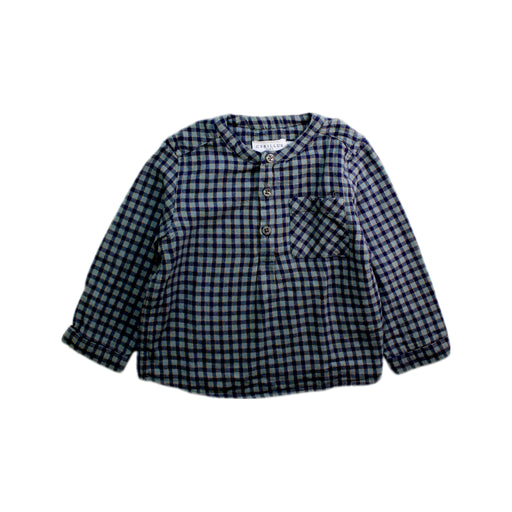 A Blue Long Sleeve Shirts from Cyrillus in size 18-24M for boy. (Front View)