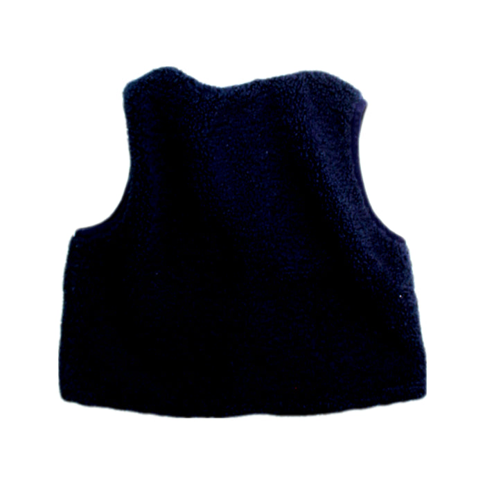 A Navy Outerwear Vests from Cyrillus in size 3T for neutral. (Back View)