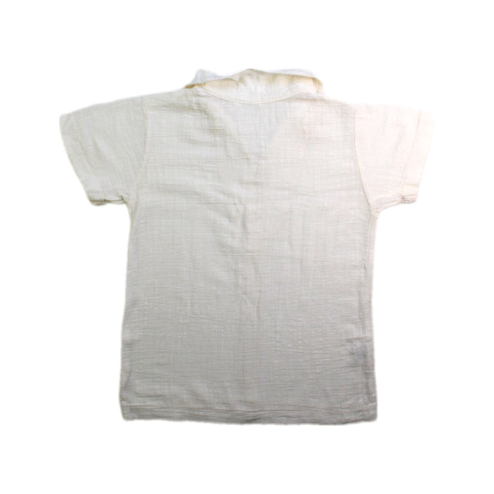 A White Short Sleeve Polos from 1 + in the family in size 4T for boy. (Back View)