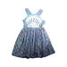 A Blue Sleeveless Dresses from Boden in size 9Y for girl. (Back View)