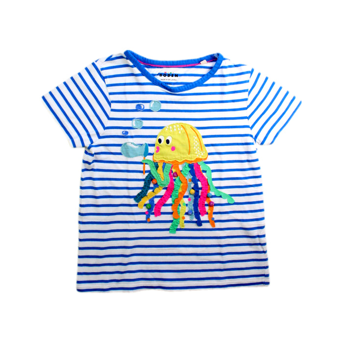 A Blue Short Sleeve T Shirts from Boden in size 8Y for girl. (Front View)