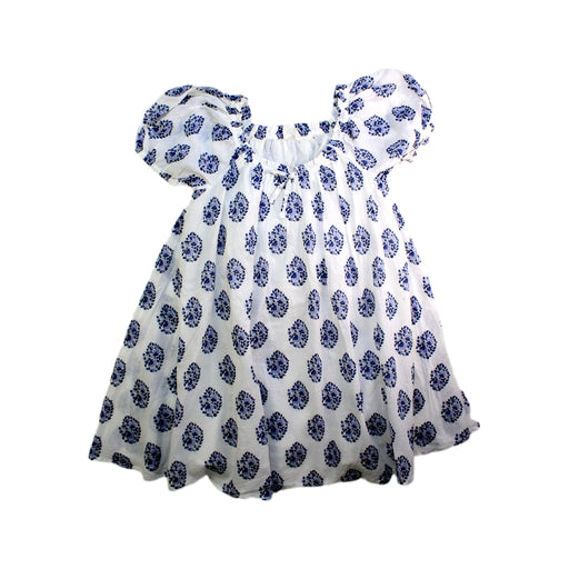 A Blue Short Sleeve Dresses from Crewcuts in size 6T for girl. (Front View)