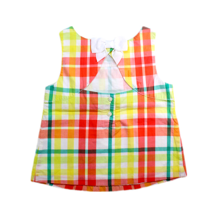 A Multicolour Sleeveless Tops from Janie & Jack in size 5T for girl. (Back View)
