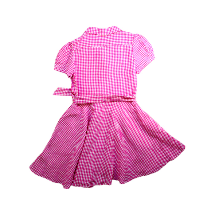 A Pink Short Sleeve Dresses from Polo Ralph Lauren in size 5T for girl. (Back View)