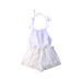 A White Sleeveless Rompers from Zimmermann in size 4T for girl. (Back View)
