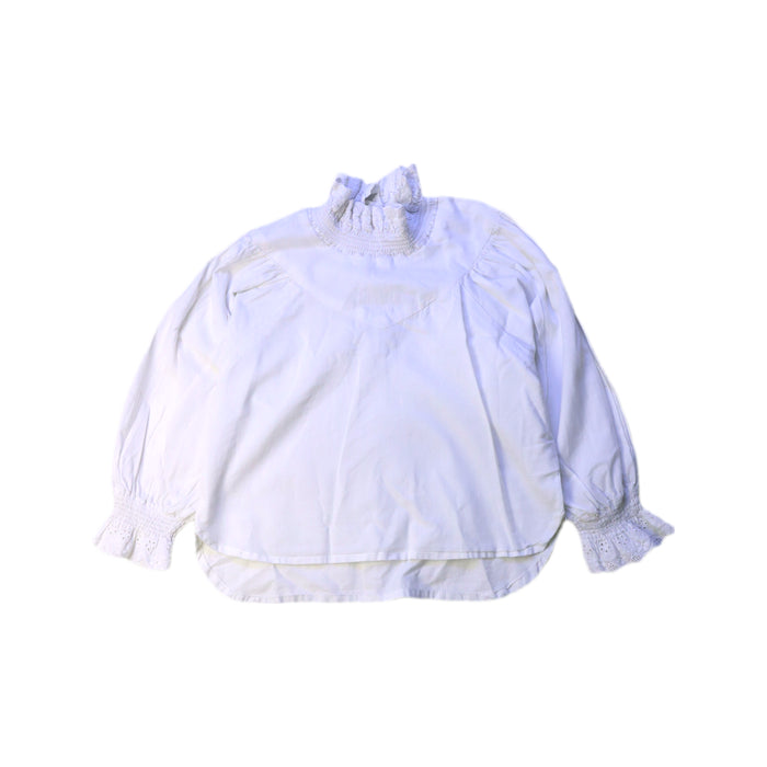 A White Long Sleeve Tops from Claudine in size 3T for girl. (Front View)