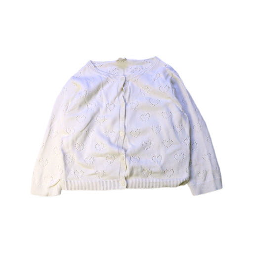 A White Cardigans from Bonton in size 2T for girl. (Front View)