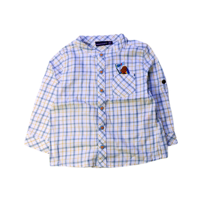 A Blue Long Sleeve Shirts from Sergent Major in size 12-18M for boy. (Front View)