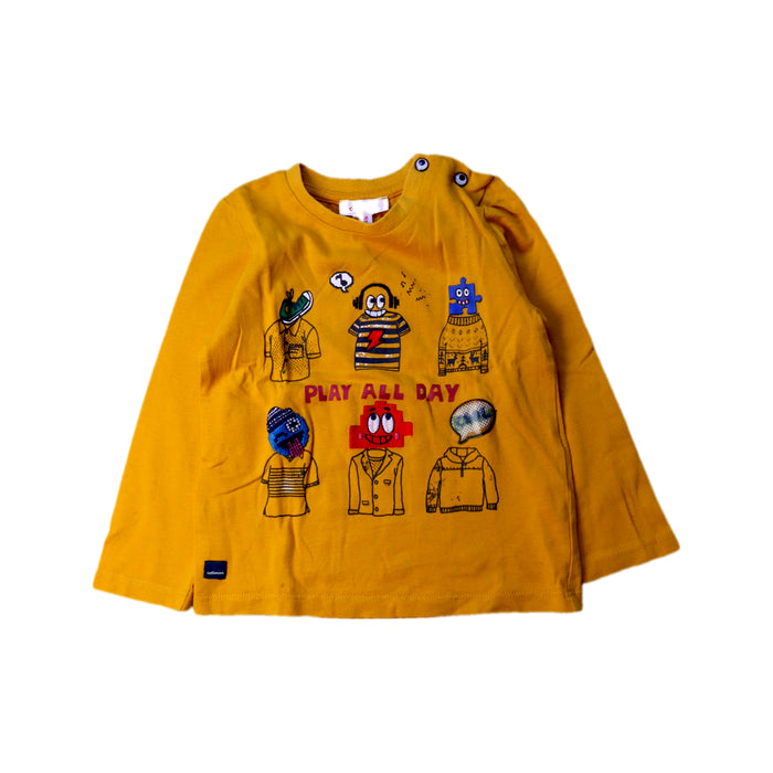 A Yellow Long Sleeve Tops from Catimini in size 12-18M for boy. (Front View)