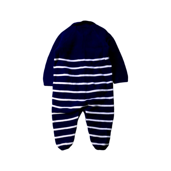 A Navy Long Sleeve Rompers from Sergent Major in size 12-18M for boy. (Back View)