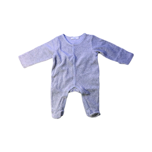 A Grey Long Sleeve Bodysuits from Bout'Chou in size Newborn for neutral. (Front View)