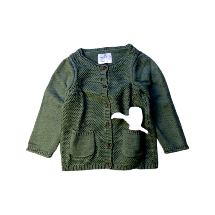 A Green Cardigans from Sergent Major in size 2T for boy. (Front View)