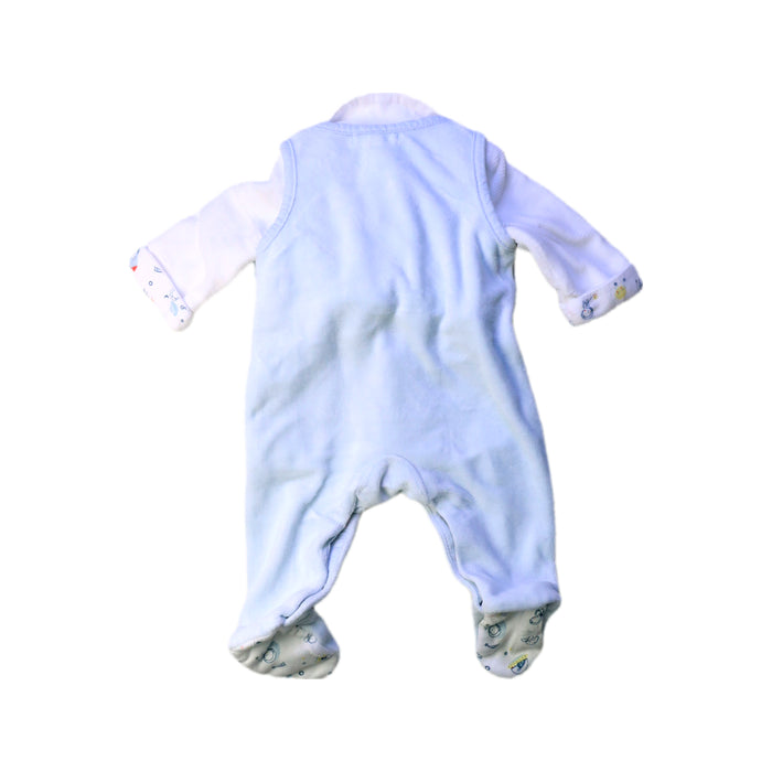 A Blue Long Overalls from Sergent Major in size 0-3M for boy. (Back View)