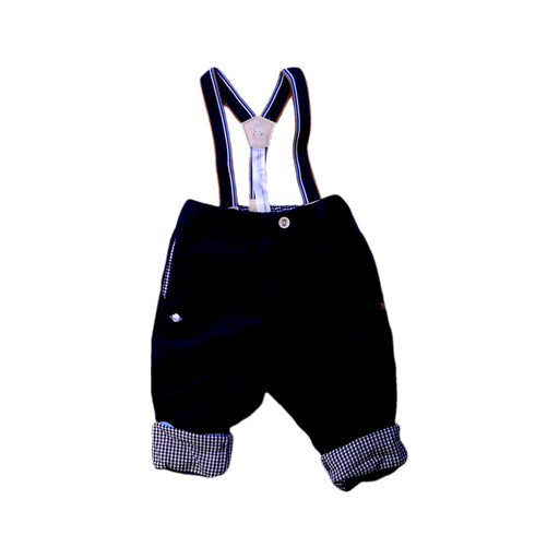 A Black Long Overalls from Sergent Major in size 3-6M for boy. (Front View)