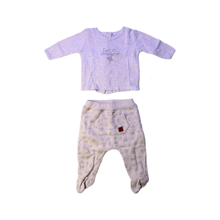 A Grey Pants Sets from Absorba in size 0-3M for boy. (Front View)