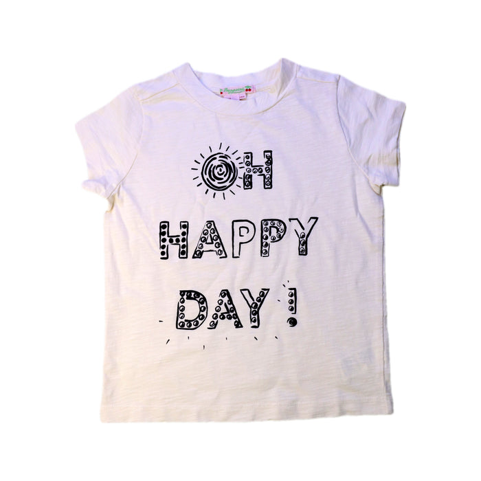 A White Short Sleeve T Shirts from Bonpoint in size 6T for neutral. (Front View)