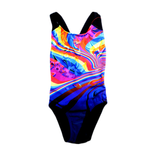 A Multicolour Swimsuits from Speedo in size 6T for girl. (Front View)