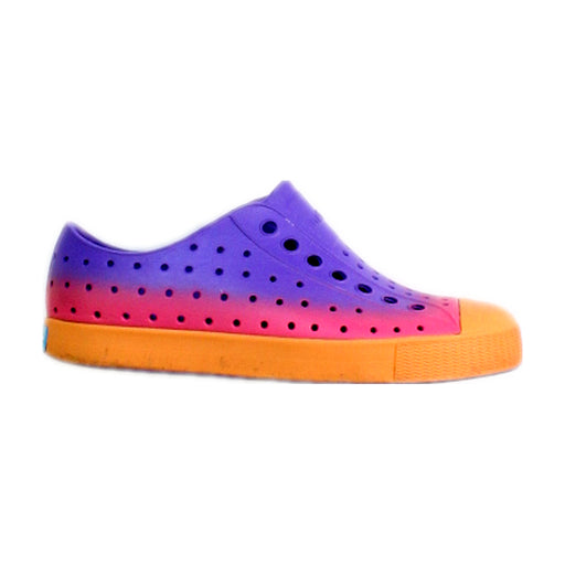 A Purple Slip Ons from Native Shoes in size 5T for neutral. (Front View)