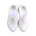 A White Slip Ons from Native Shoes in size 5T for neutral. (Back View)