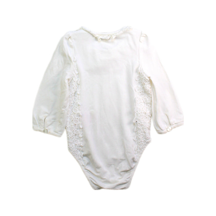 A White Long Sleeve Bodysuits from Nicholas & Bears in size 6-12M for girl. (Back View)