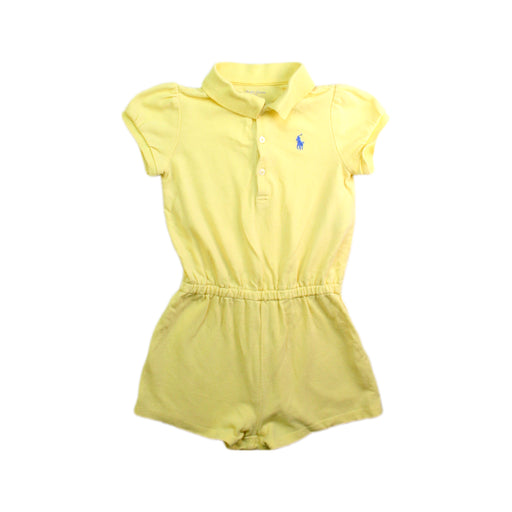 A Yellow Short Sleeve Rompers from Ralph Lauren in size 18-24M for girl. (Front View)