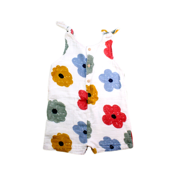 A Multicolour Sleeveless Rompers from Bout'Chou in size 12-18M for girl. (Back View)