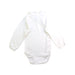 A Ivory Long Sleeve Bodysuits from Petit Bateau in size 6-12M for girl. (Back View)