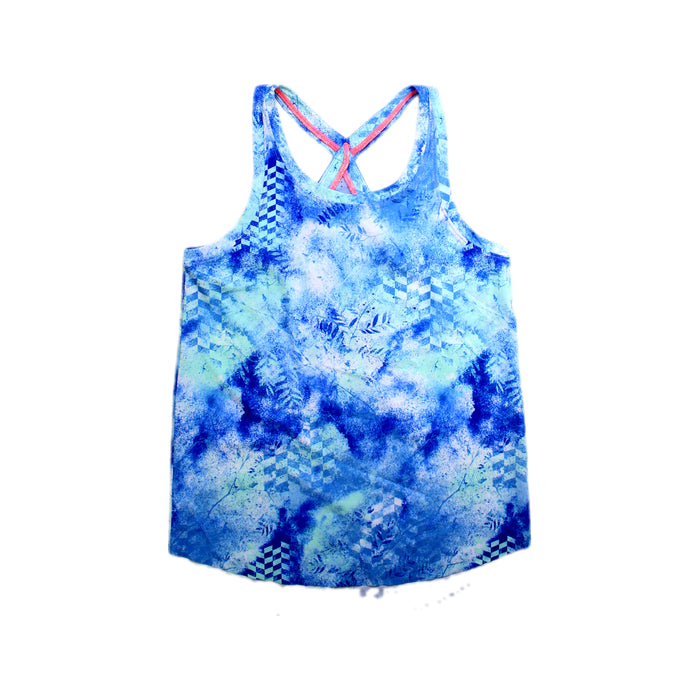 A Blue Sleeveless Tops from Ivivva in size 10Y for girl. (Front View)