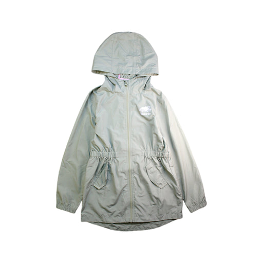 A Grey Lightweight Jackets from Roots in size 9Y for girl. (Front View)