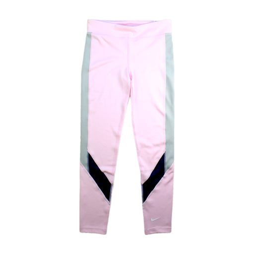 A Pink Leggings from Nike in size 10Y for girl. (Front View)