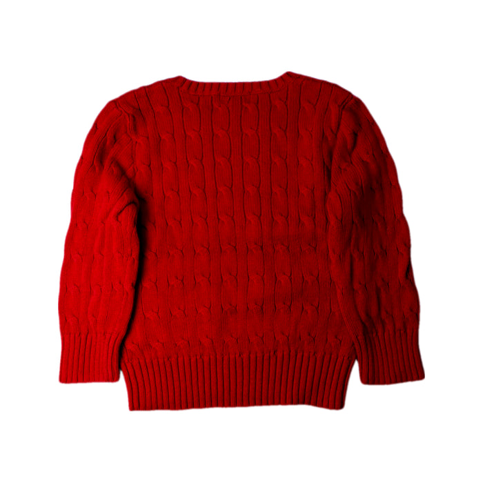 A Red Knit Sweaters from Polo Ralph Lauren in size 3T for boy. (Back View)