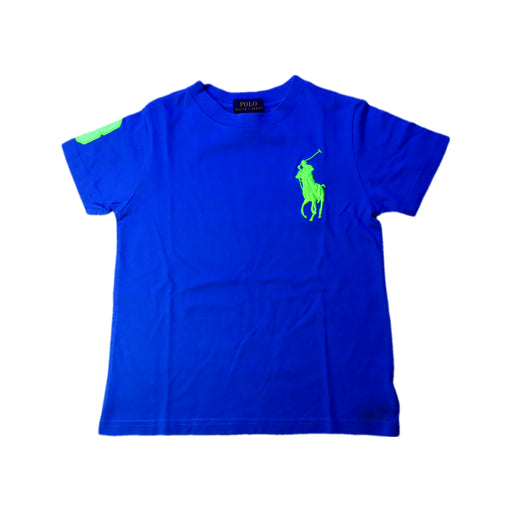 A Blue Short Sleeve T Shirts from Polo Ralph Lauren in size 5T for boy. (Front View)
