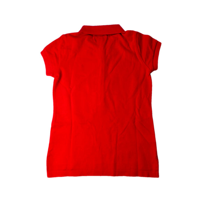 A Red Short Sleeve Polos from Polo Ralph Lauren in size 7Y for girl. (Back View)