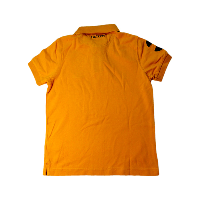 A Orange Short Sleeve Polos from Hackett in size 7Y for boy. (Back View)