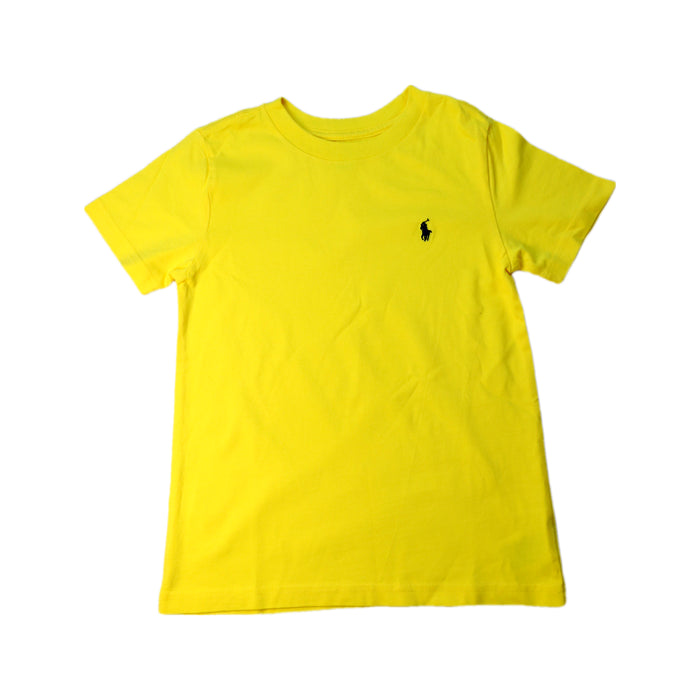 A Yellow Short Sleeve T Shirts from Polo Ralph Lauren in size 5T for boy. (Front View)