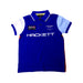A Blue Short Sleeve Polos from Hackett x Aston Martin Racing in size 7Y for boy. (Front View)