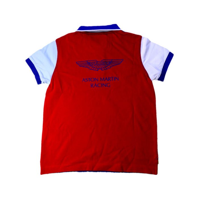 A Blue Short Sleeve Polos from Hackett x Aston Martin Racing in size 7Y for boy. (Back View)