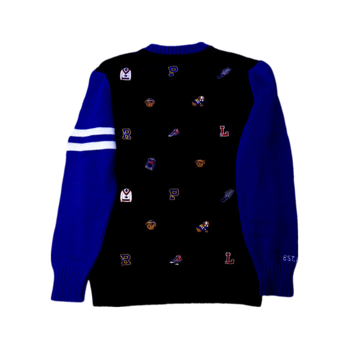 A Black Knit Sweaters from Polo Ralph Lauren in size 7Y for boy. (Back View)