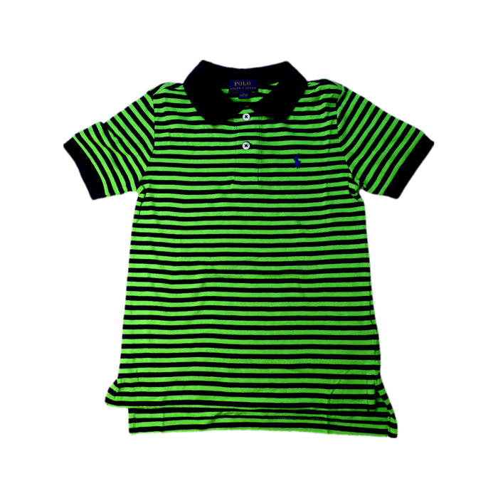 A Green Short Sleeve Polos from Polo Ralph Lauren in size 5T for boy. (Front View)