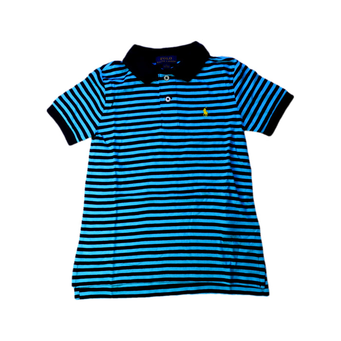 A Black Short Sleeve Polos from Polo Ralph Lauren in size 5T for boy. (Front View)